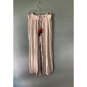 Indigo Rein linen/rayon frayed cuff pants size large